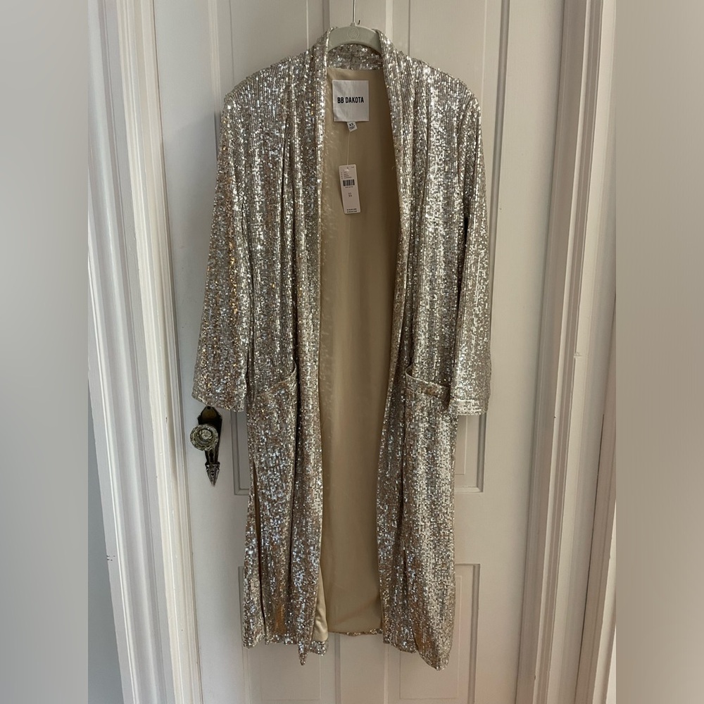 BB Dakota XS sequin duster NWT